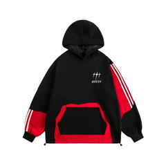 Racing Style Patchwork Hoodie