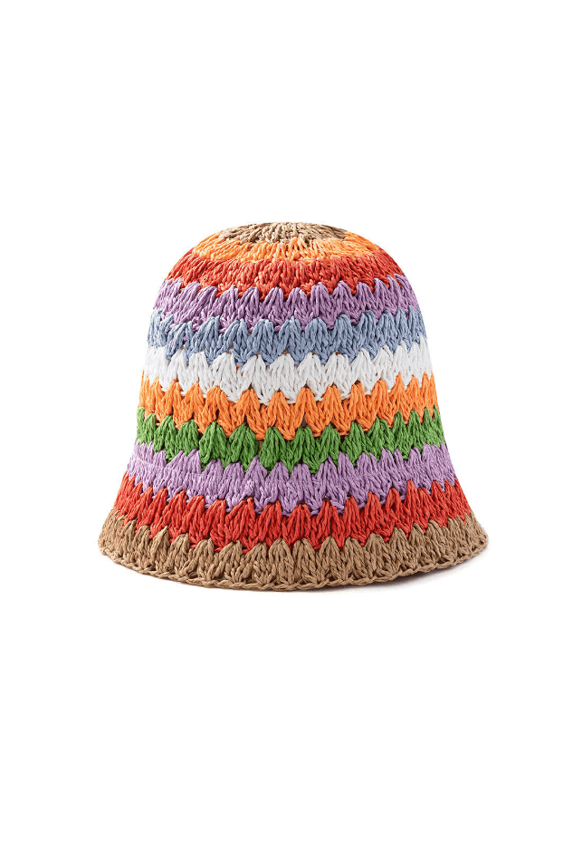Rainbow Straw Bucket Hat - HouseofHalley
