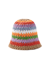 Rainbow Straw Bucket Hat - HouseofHalley