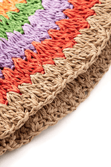 Rainbow Straw Bucket Hat