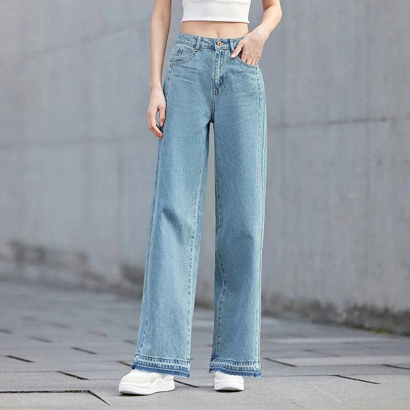 Raw Edge Wide-Leg Pant