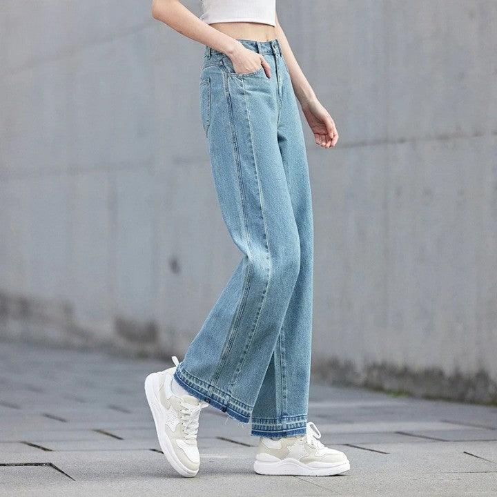 Raw Edge Wide-Leg Pant