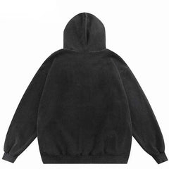 Red FaceShadow Oversize Hoodie