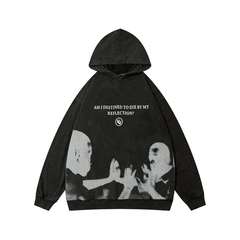 Y2K Mirror Reflection Oversize Hoodie