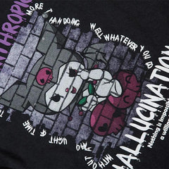 Retro Cartoon Graffiti Printed T-Shirt