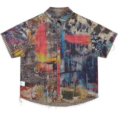 Retro Grapihc Double Side Oversized Shirt