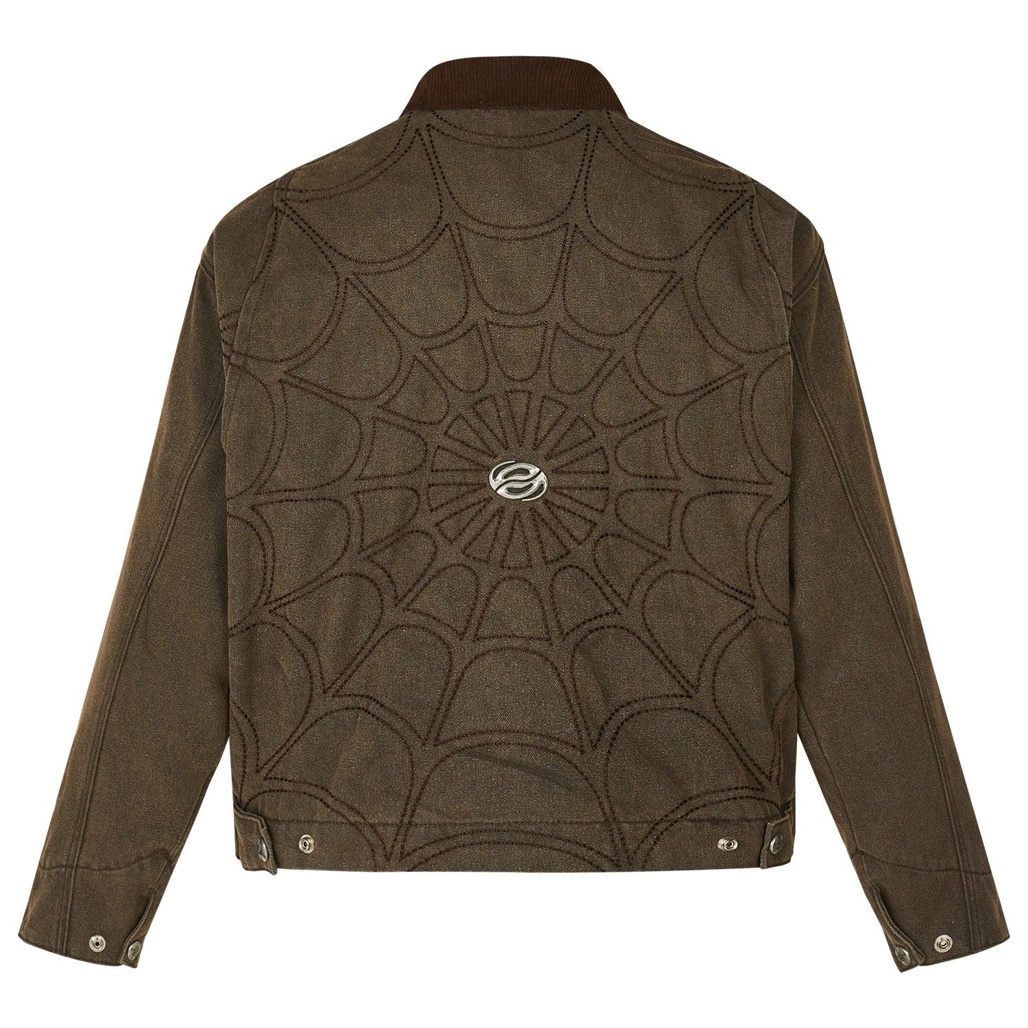 Retro Spider Web Embroidered Jacket