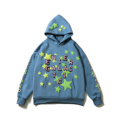 Retro Foam Stars Printed Hoodie