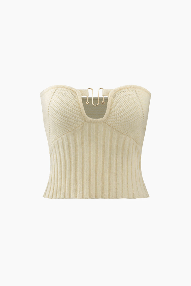 Ring Front Knit Tube Top - HouseofHalley