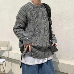 Round Neck Knitted Sweater