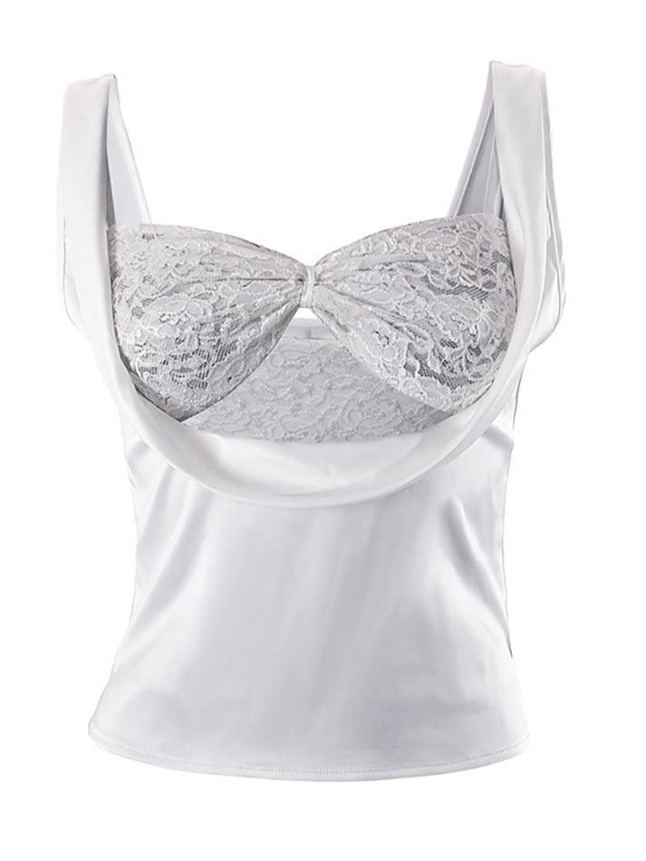 Satin Draped Lace Bralette Top - HouseofHalley