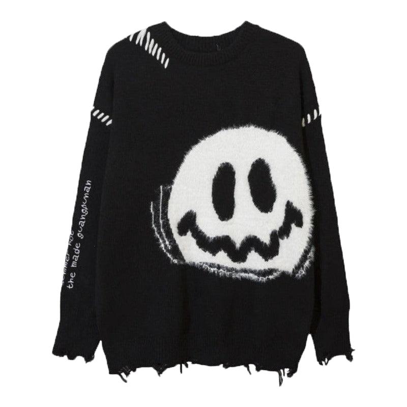 Smiley Face Punk Jumper Sweater