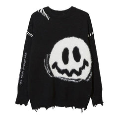 Smiley Face Punk Jumper Sweater