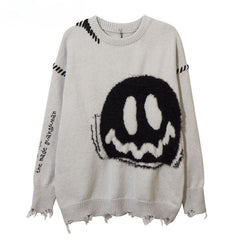 Smiley Face Punk Jumper Sweater
