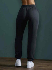 Solid Color High Waist Bound Feet Sporty Sweatpants - HouseofHalley