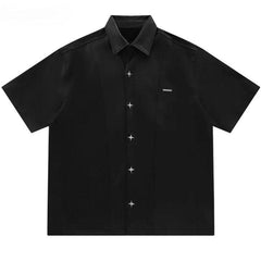 Solid Oversized Leather Shirt