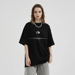 Space Astronaut Graphic Casual T-Shirt