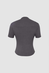 Square Neck Curved Hem T-Shirt - HouseofHalley