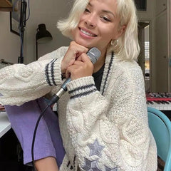 Star Embroidered Cardigan