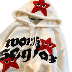Star Embroidery Letter hoodie