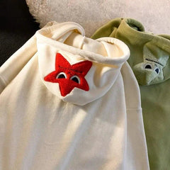 Star Embroidery Letter hoodie