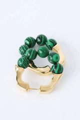 Stone Detail Hoop Earrings