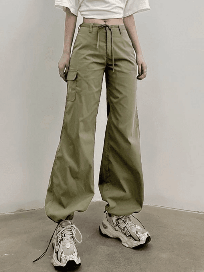 Straight Leg Pocket Cargo Pants - HouseofHalley