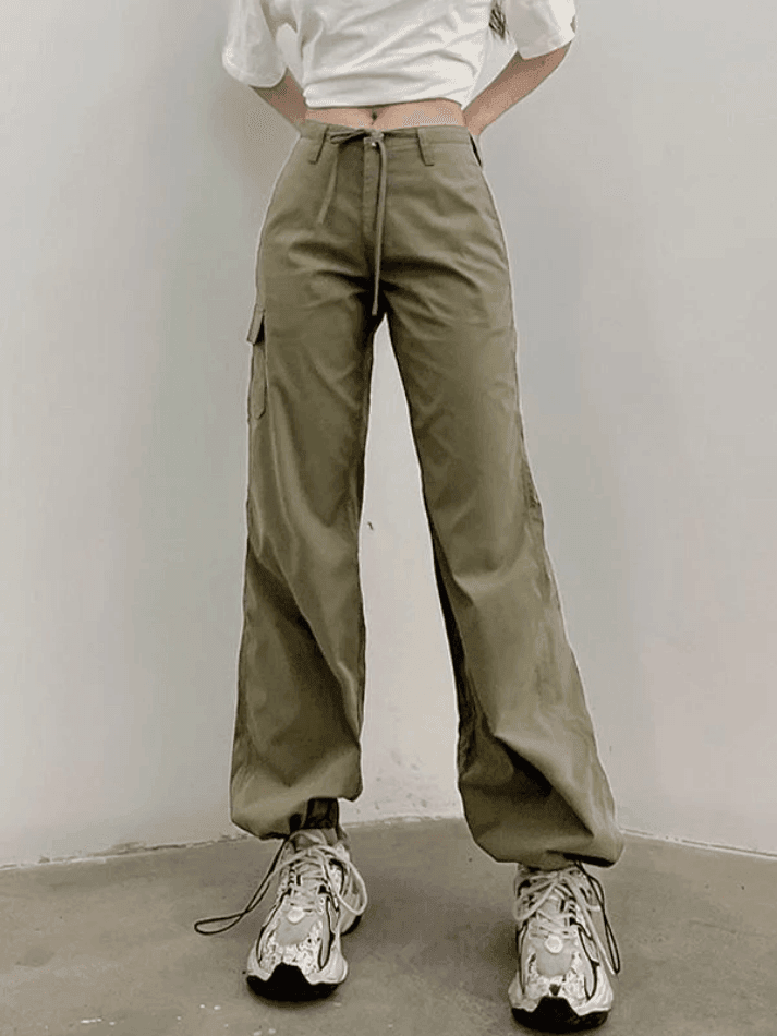 Straight Leg Pocket Cargo Pants - HouseofHalley