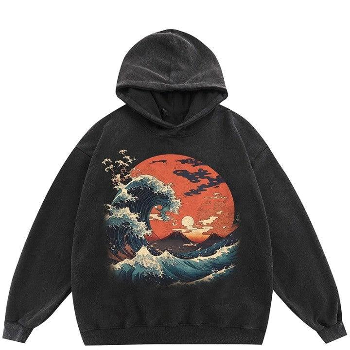 Sunset Sky Graphic Oversized Hoodie