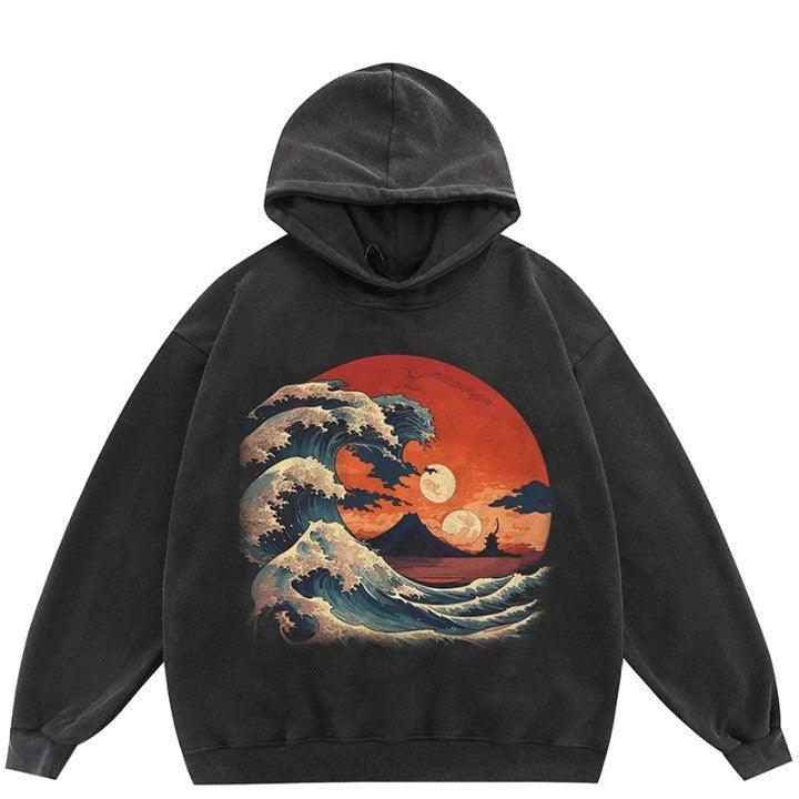 Sunset Sky Graphic Oversized Hoodie