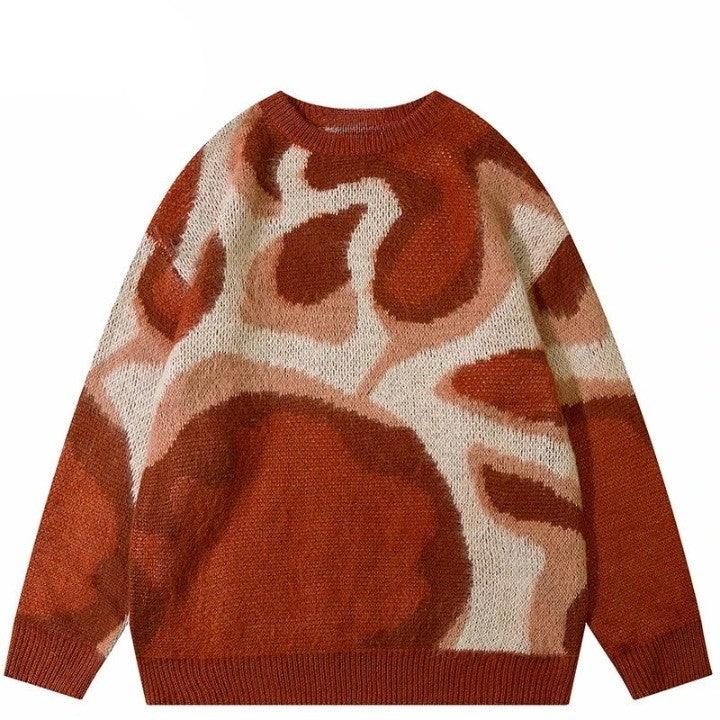 Vintage Abstract Graphic Knitted Sweater