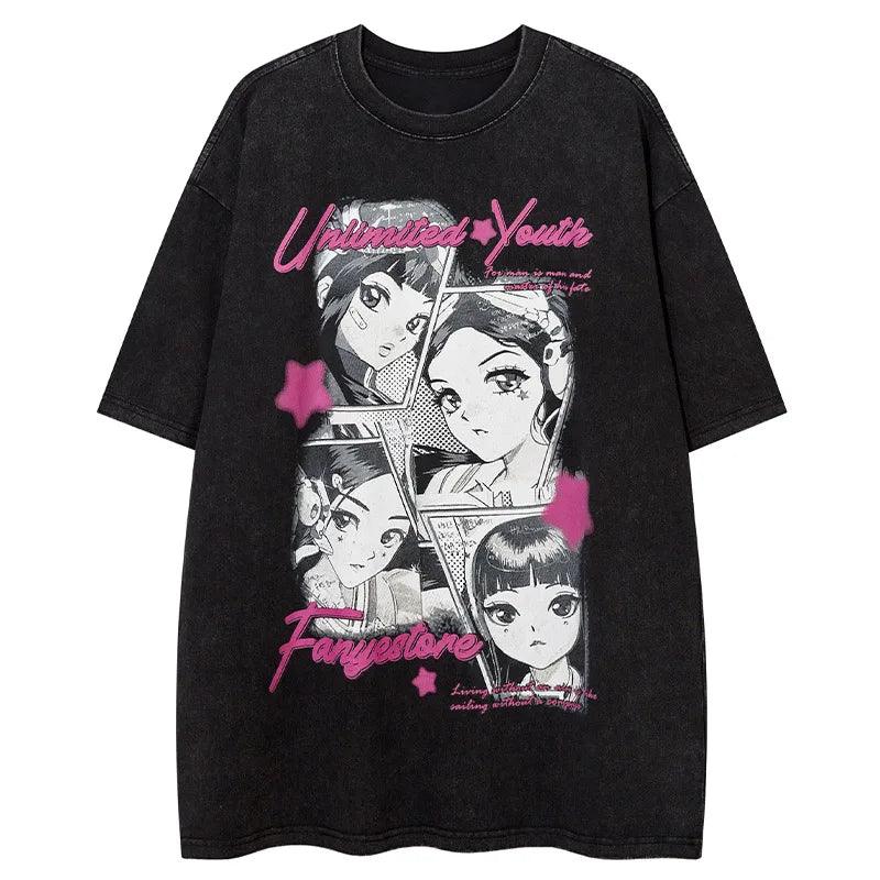Vintage Anime Cartoon Girl T-Shirt