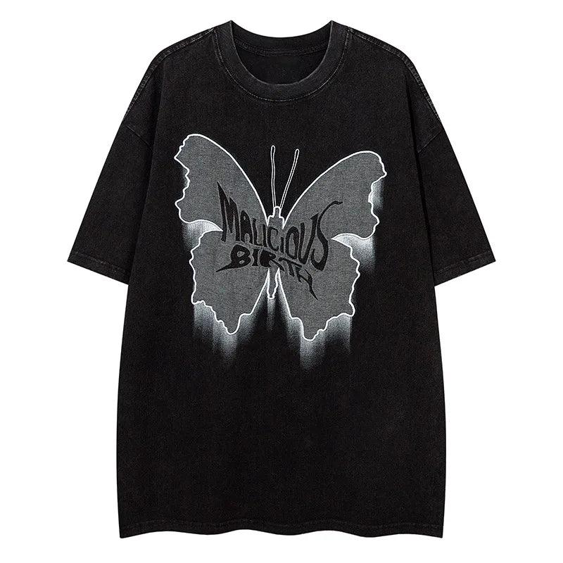 Vintage Butterfly Embroidered T-shirt