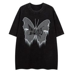 Vintage Butterfly Embroidered T-shirt
