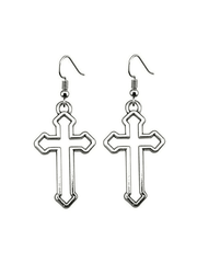 Vintage Cutout Cross Earrings - HouseofHalley