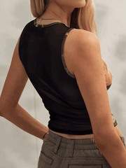 Vintage Face Print Tank Top