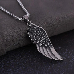 Vintage Feather Silver Neacklace