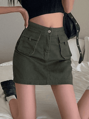 Vintage Flip Pocket Cargo Skirt - HouseofHalley