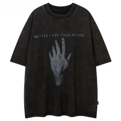 Vintage Hand Print Oversized T-Shirt