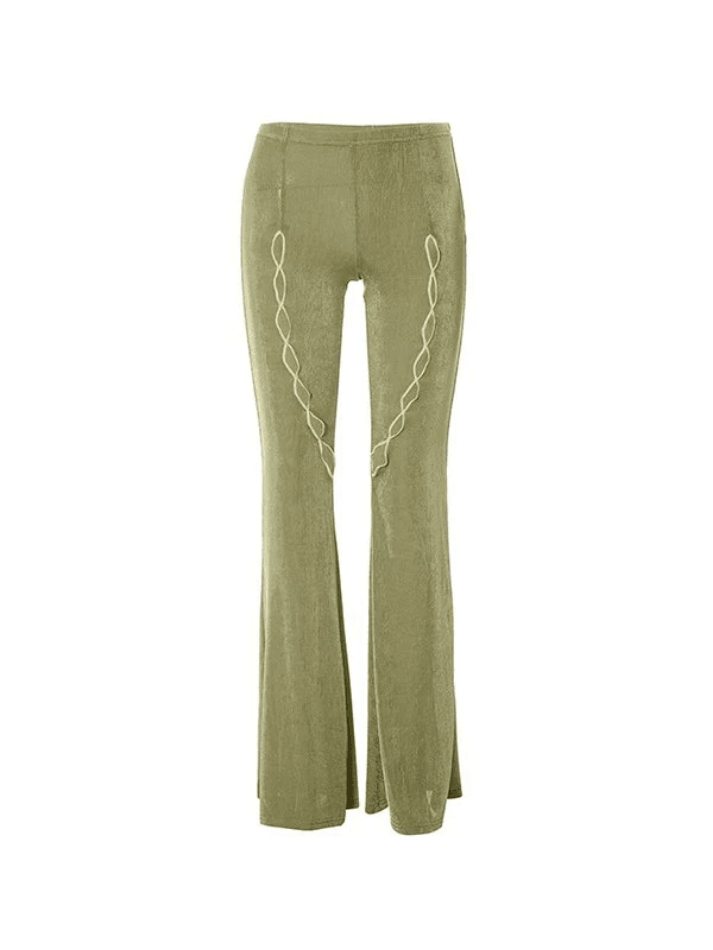 Vintage Hollow Flare Leg Pants