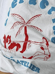 Vintage Logo Print Oversized Tee - HouseofHalley