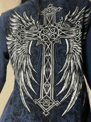 Vintage Skull Print Long Sleeve Knit - HouseofHalley