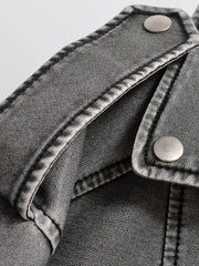 Vintage Washed Faux Leather Jacket