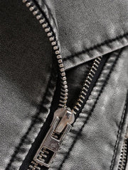 Vintage Washed Faux Leather Jacket