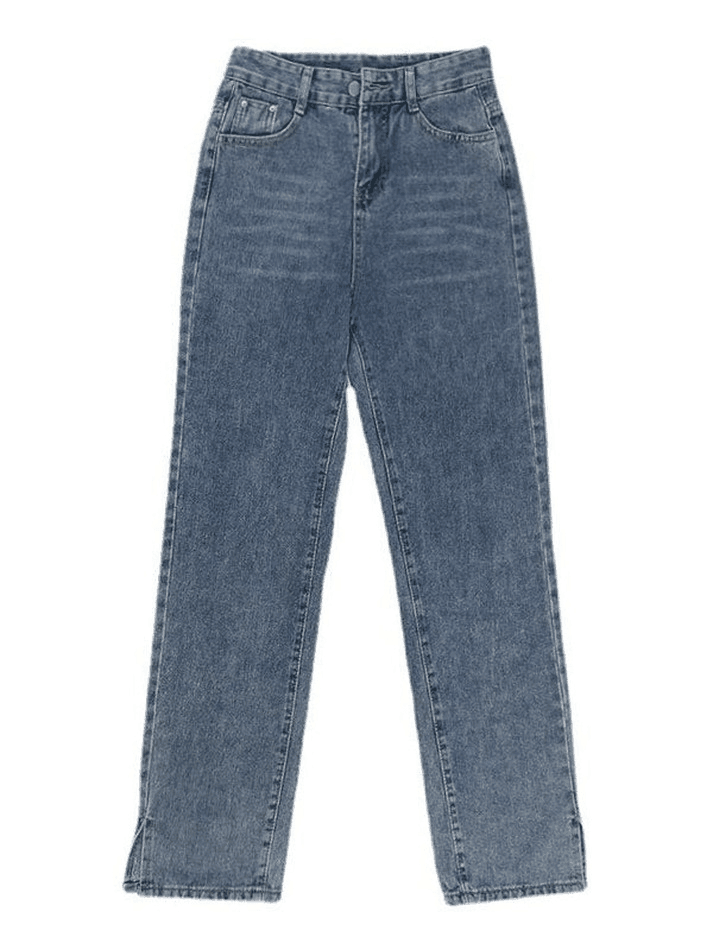 Washed Split Boyfriend Jeans - HouseofHalley