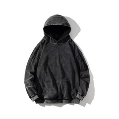 Y2K Vintage Black Wash Hoodie