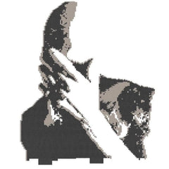 White Retro  Knitted Sweater