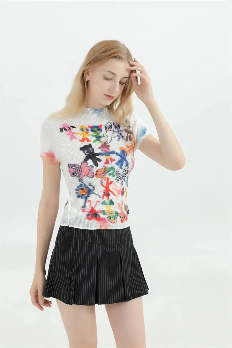 Y2k Graphic Print Top