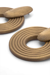 Wood Style Drop Earrings