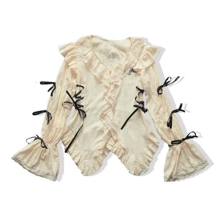 Y2k Aesthetics Lace Grunge Shirt